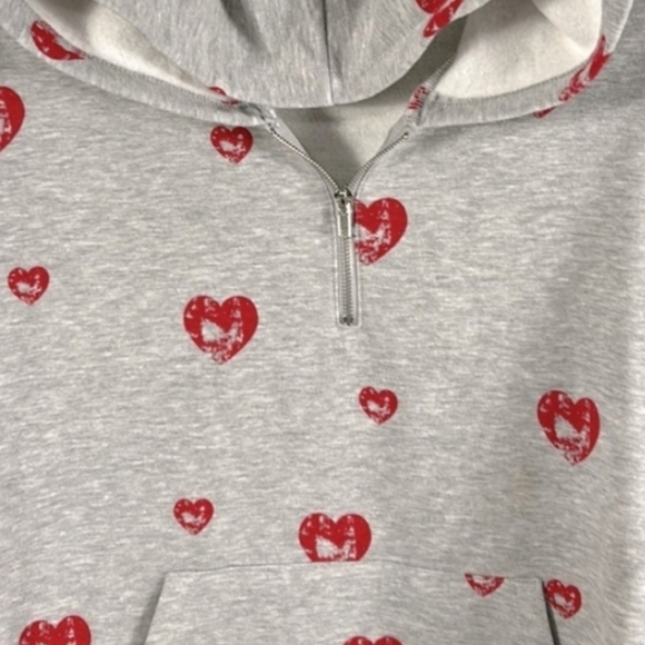 Marled Heart stamped hoodie L NWOT - Picture 13 of 16